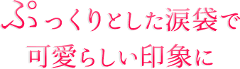 ぷっくりとした涙袋で可愛らしい印象に